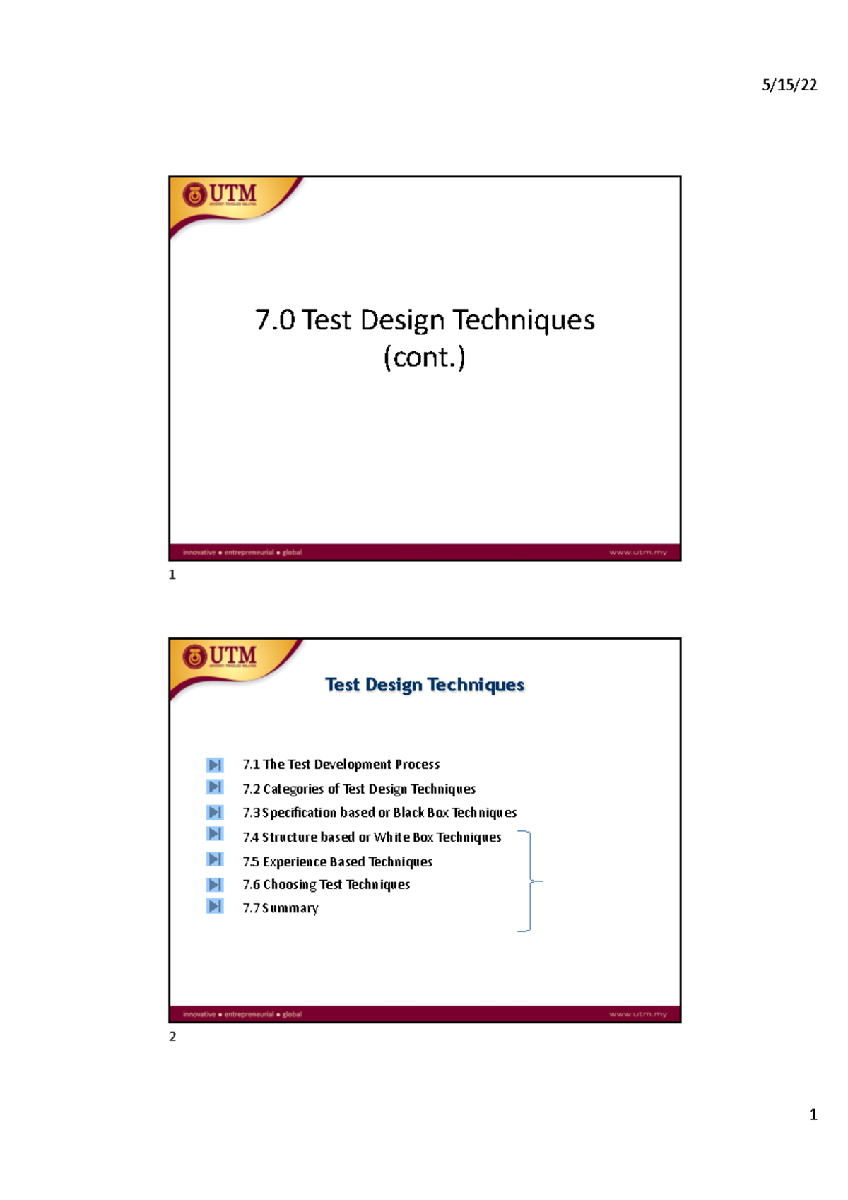 W10 Whitebox Testing - [ Student] - Compatibility Mode - 7 Test Design ...