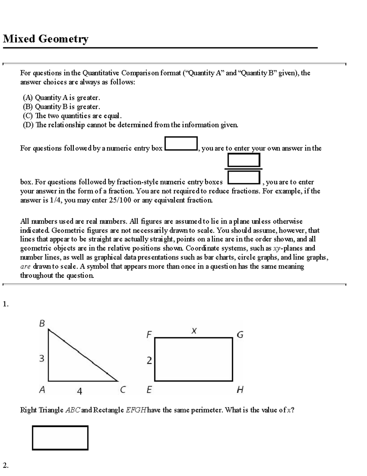 Geometriya vazifa 5 - Practice materials - Mixed Geometry For questions ...