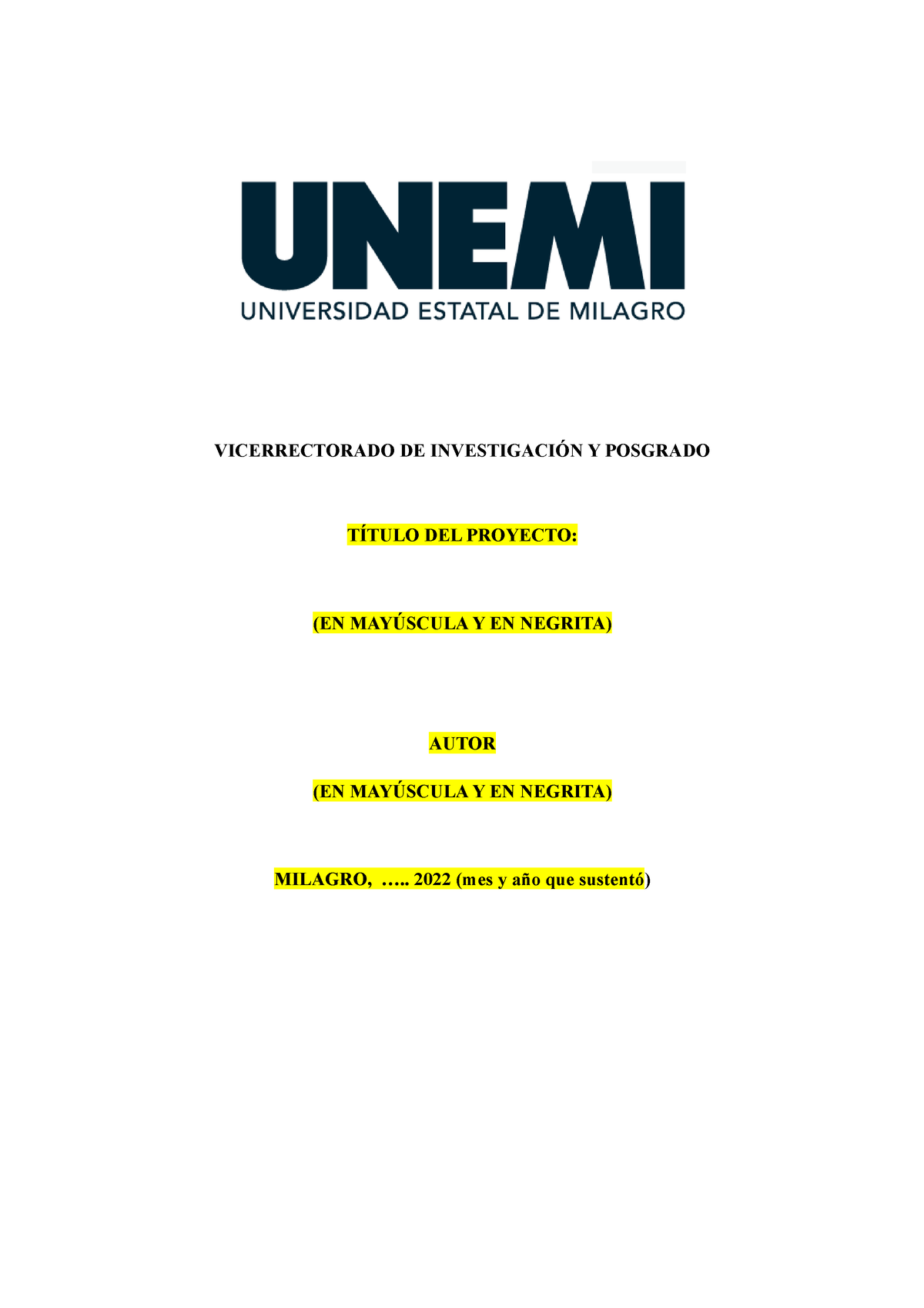 Formato Proyecto Aulico Enero 2023 - VICERRECTORADO DE INVESTIGACIÓN Y ...