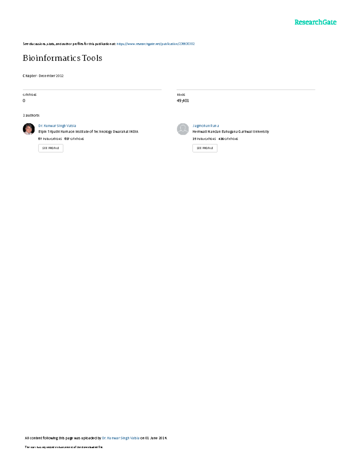 2012 BC-Bioinformatics Tools - See discussions, stats, and author ...
