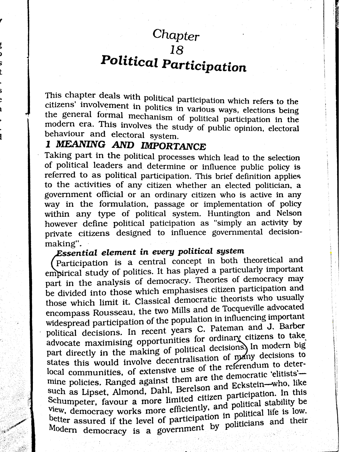 student participation in politics essay