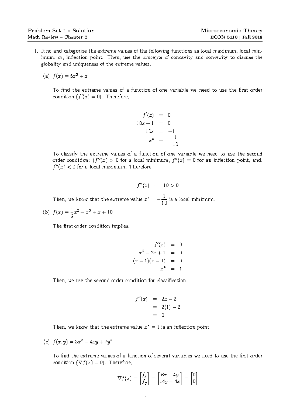 PS01 - Solution R3 - Problem Set 1 : Solution Microeconomic Theory Math ...