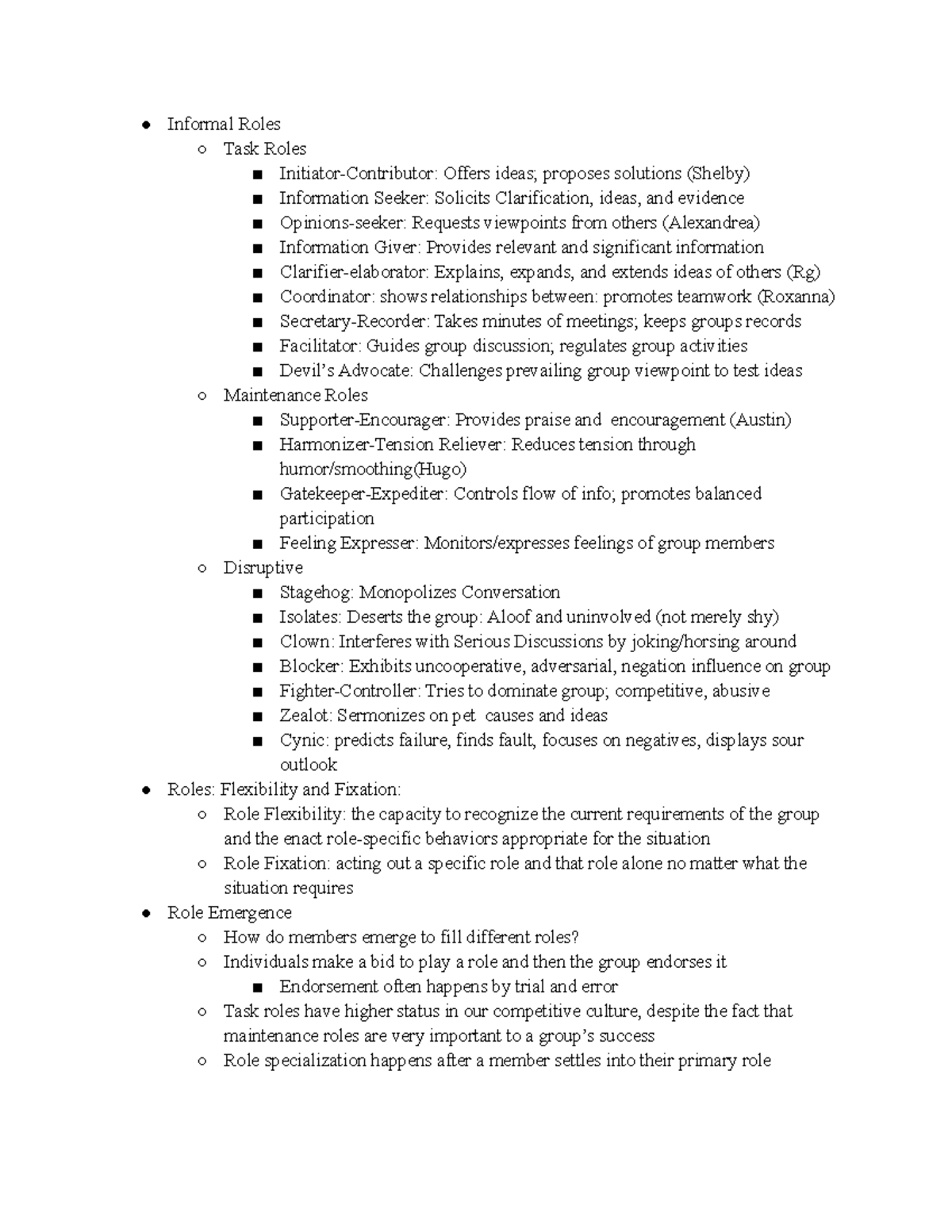 roles-in-groups-informal-roles-task-roles-offers-proposes-solutions