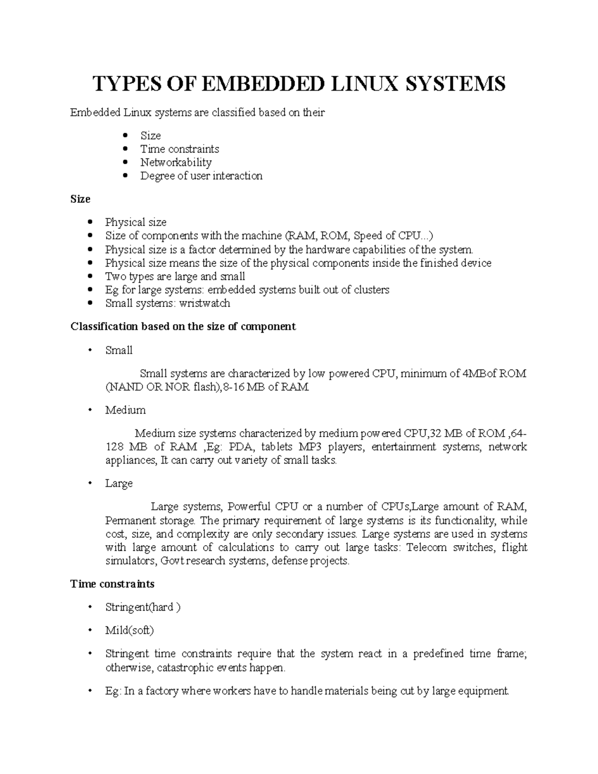 Types OF Embedded Linux Systems - TYPES OF EMBEDDED LINUX SYSTEMS ...