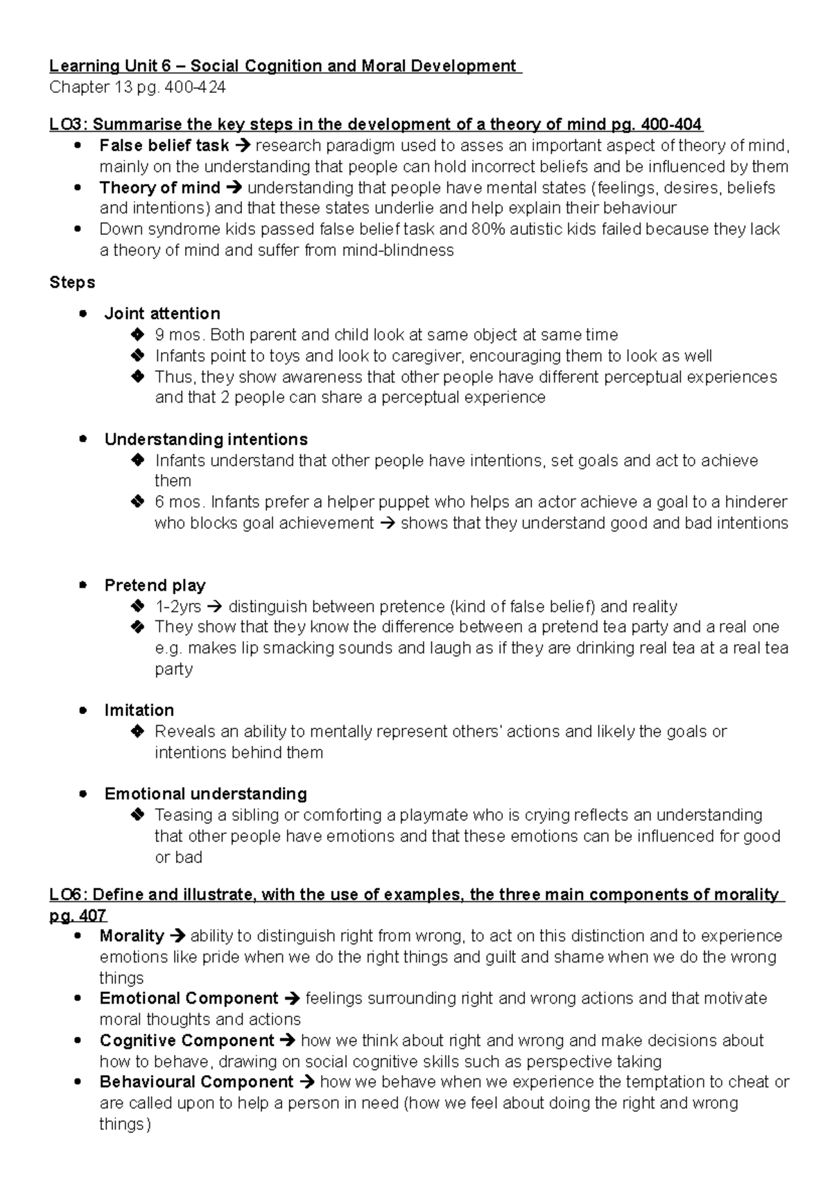 PSYC6212 LU6 - Summary Developmental PsychologyAll notes for entire LU ...