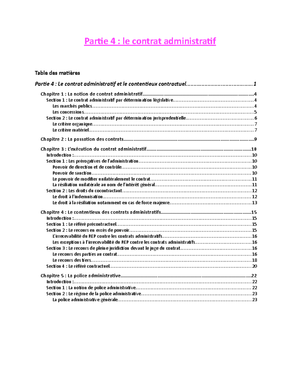 qu'est ce qu'un contrat administratif dissertation