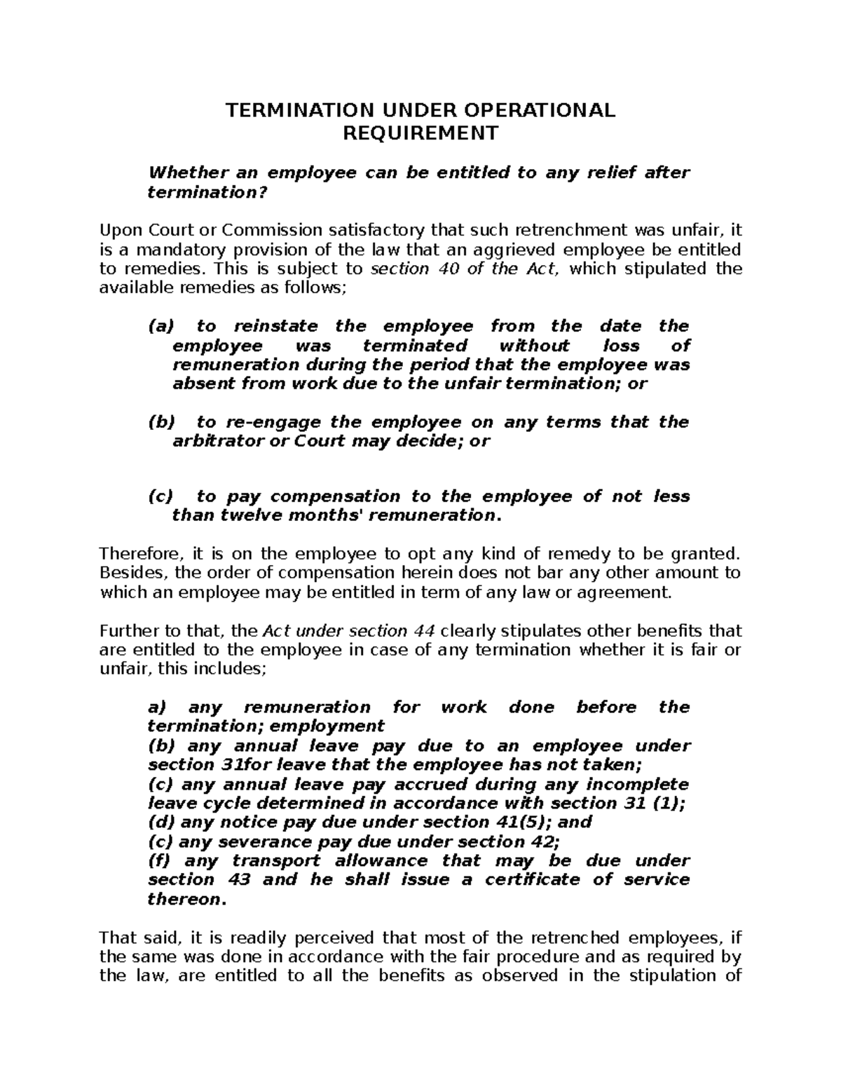 Remedies 4 Retrnchment - contract law - Studocu