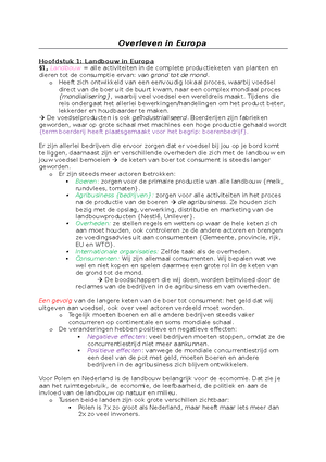 Aardrijkskunde Samenvatting Hoofdstuk 1 + 3 - Havo 5 - Aardrijkskunde ...