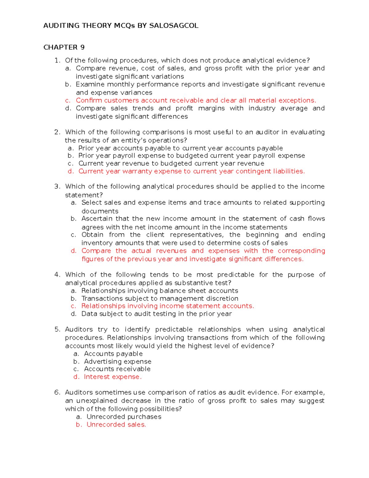 Sample/practice exam 2021, questions and answers - StuDocu