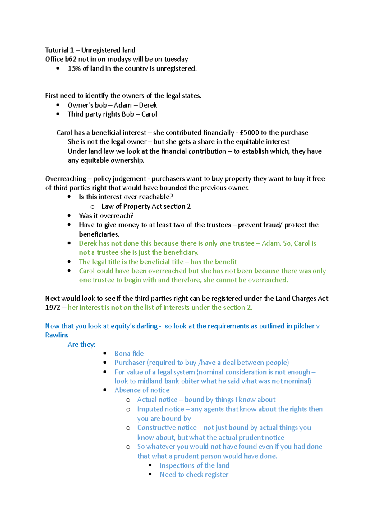 Tutorial 1 - Unregistered land - Tutorial 1 – Unregistered land Office ...