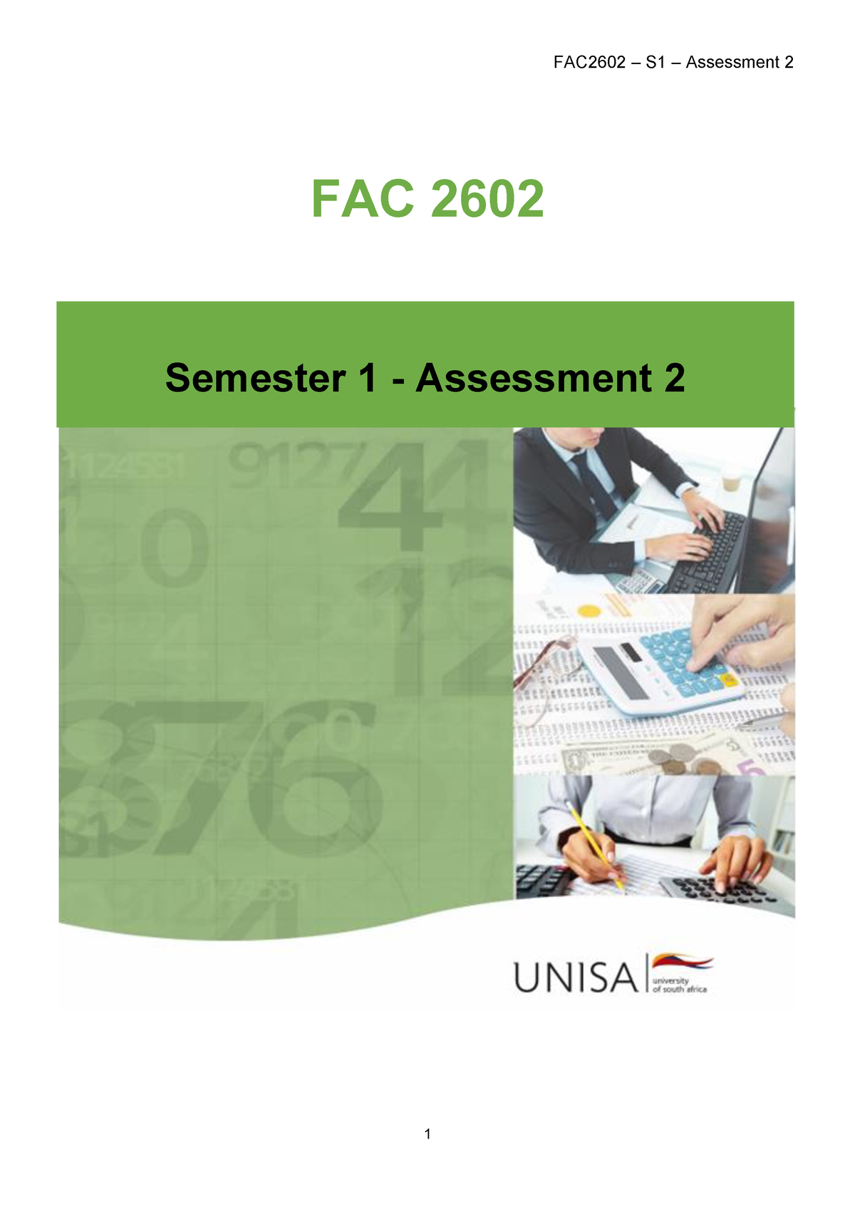 FAC2602 2022 S1 Assessment 2 - FAC Semester 1 - Assessment ASSESSMENT 2 ...