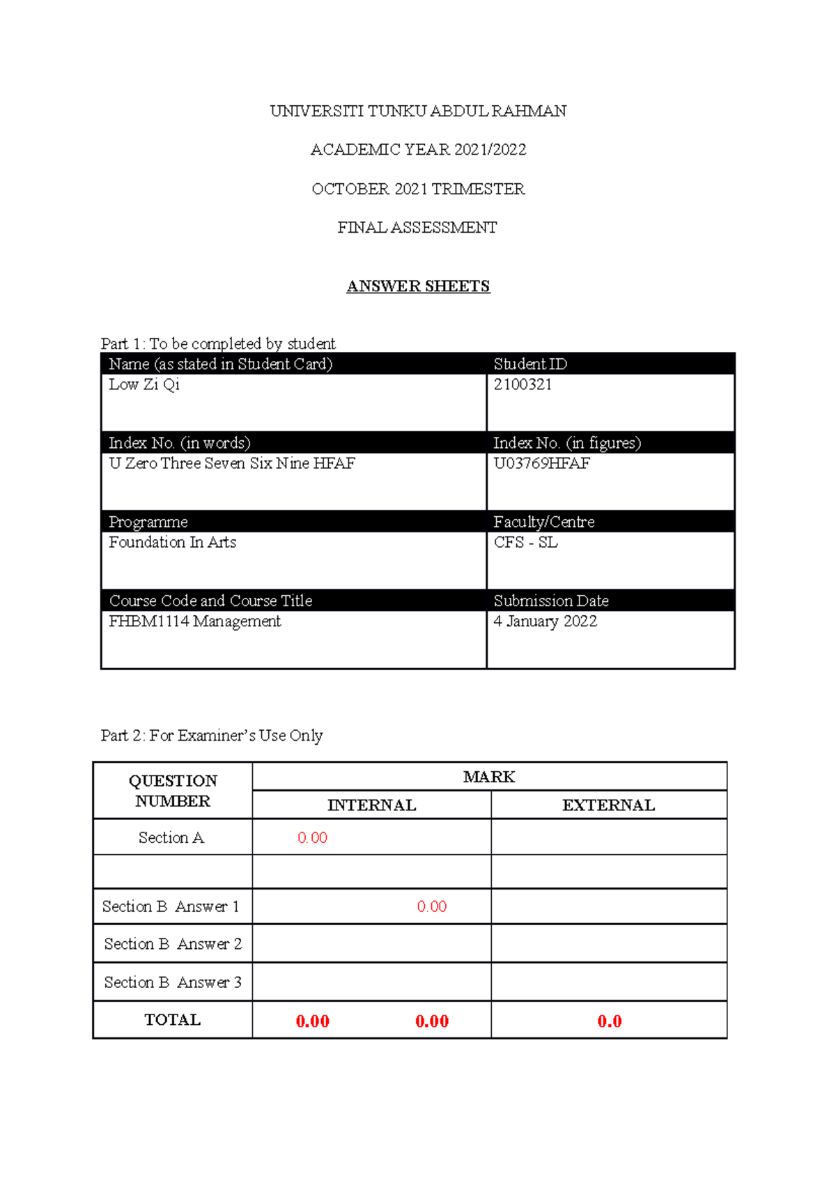 U03769 Hfaf Fhbm1114 Management Universiti Tunku Abdul Rahman Academic Year 2021 October 2021 U03769 Hfaf Fhbm1114 Management Universiti Tunku Abdul Rahman Academic Year 2021 October 2021