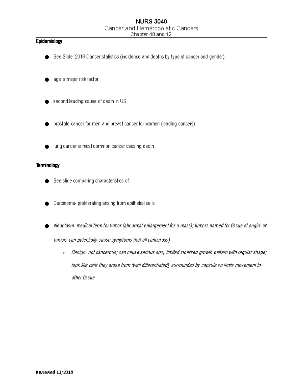 cancer-lecture-3-cancer-and-hematopoietic-cancers-chapter-40-and-12