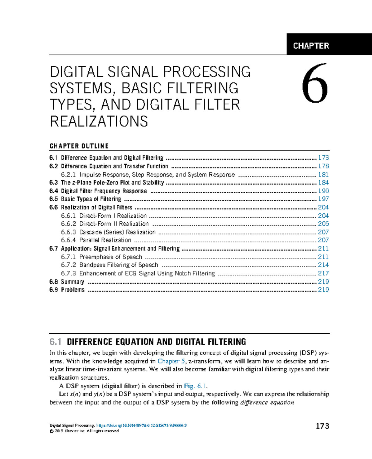 06 Digital Signal Processing Systems, Basic Filtering Types, AND ...