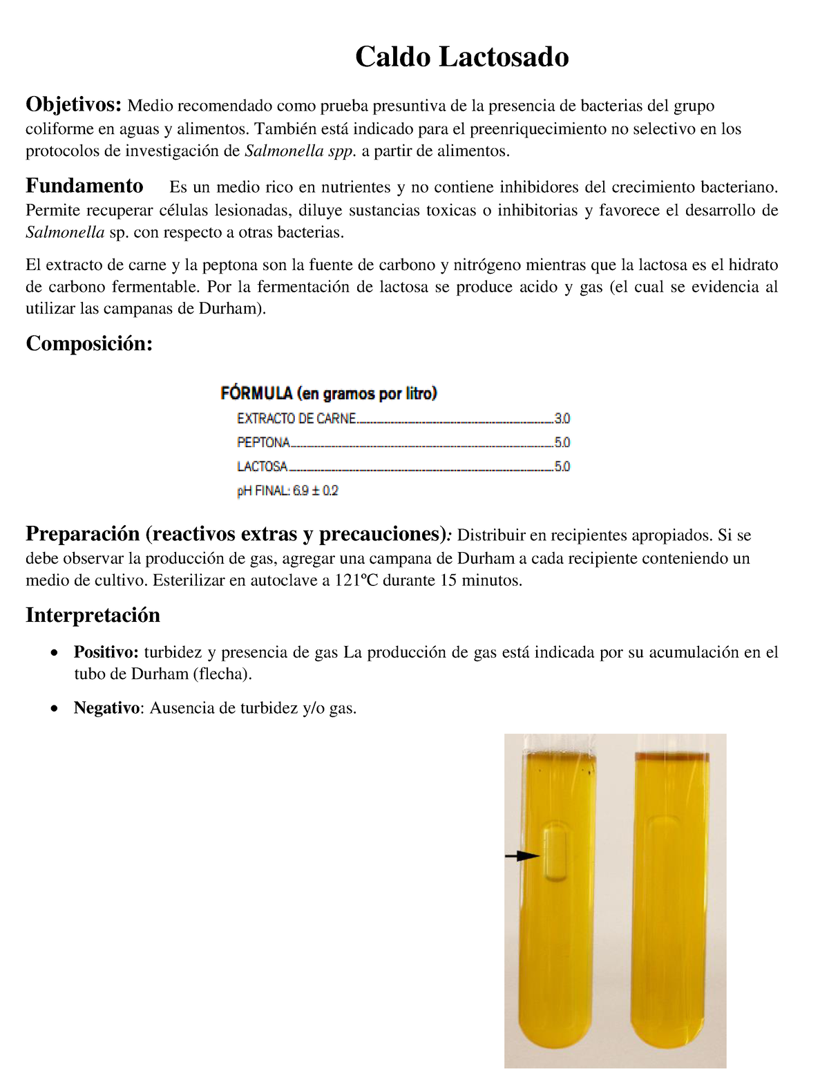 Medios De Cultivo Para Enterobacterias Caldo Lactosado Objetivos