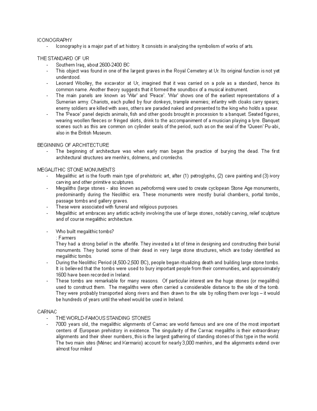 Review- Notes - Art appreciation - ICONOGRAPHY Iconography is a major ...