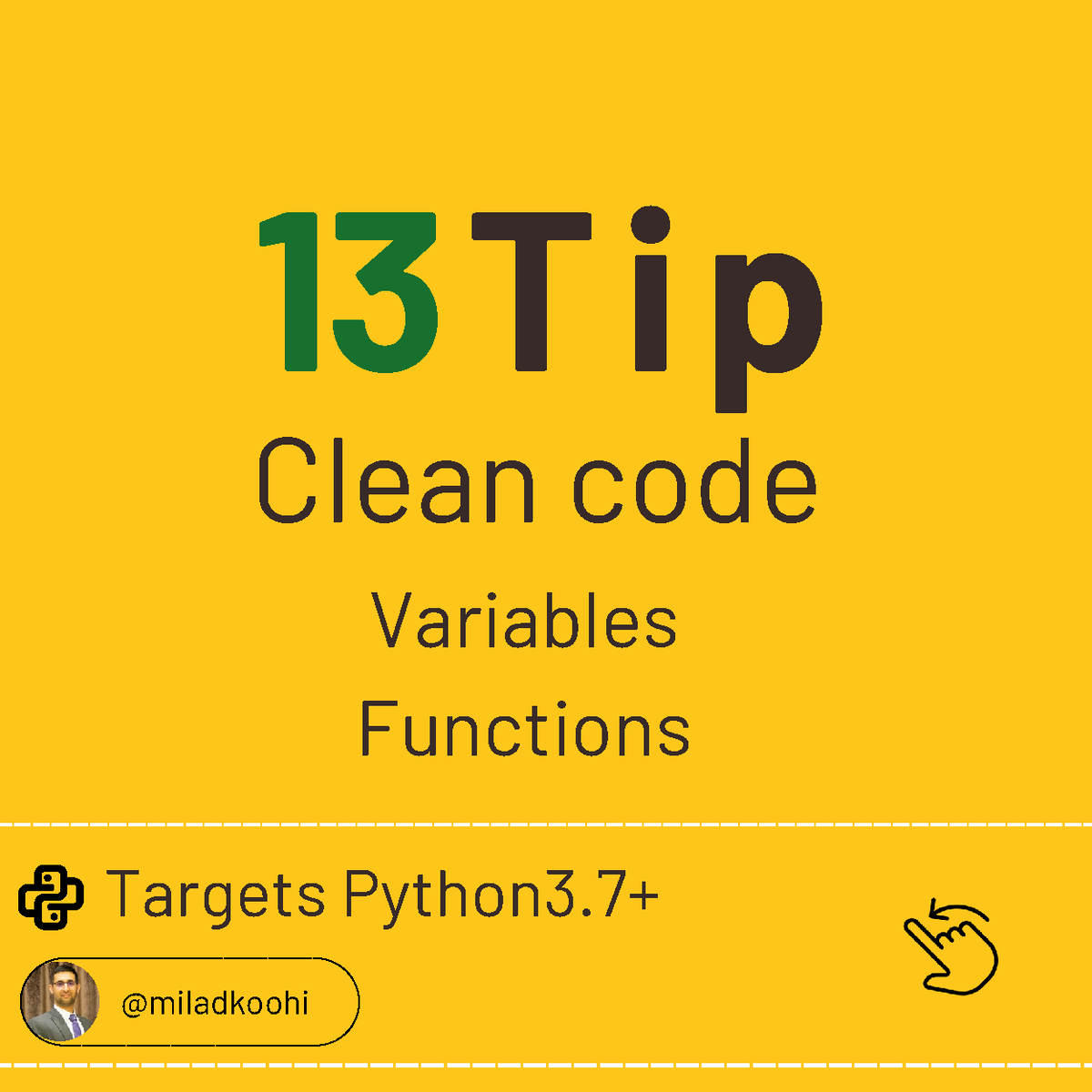 13 Tips in Python - 13 Ti p Clean code Variables Functions Targets ...