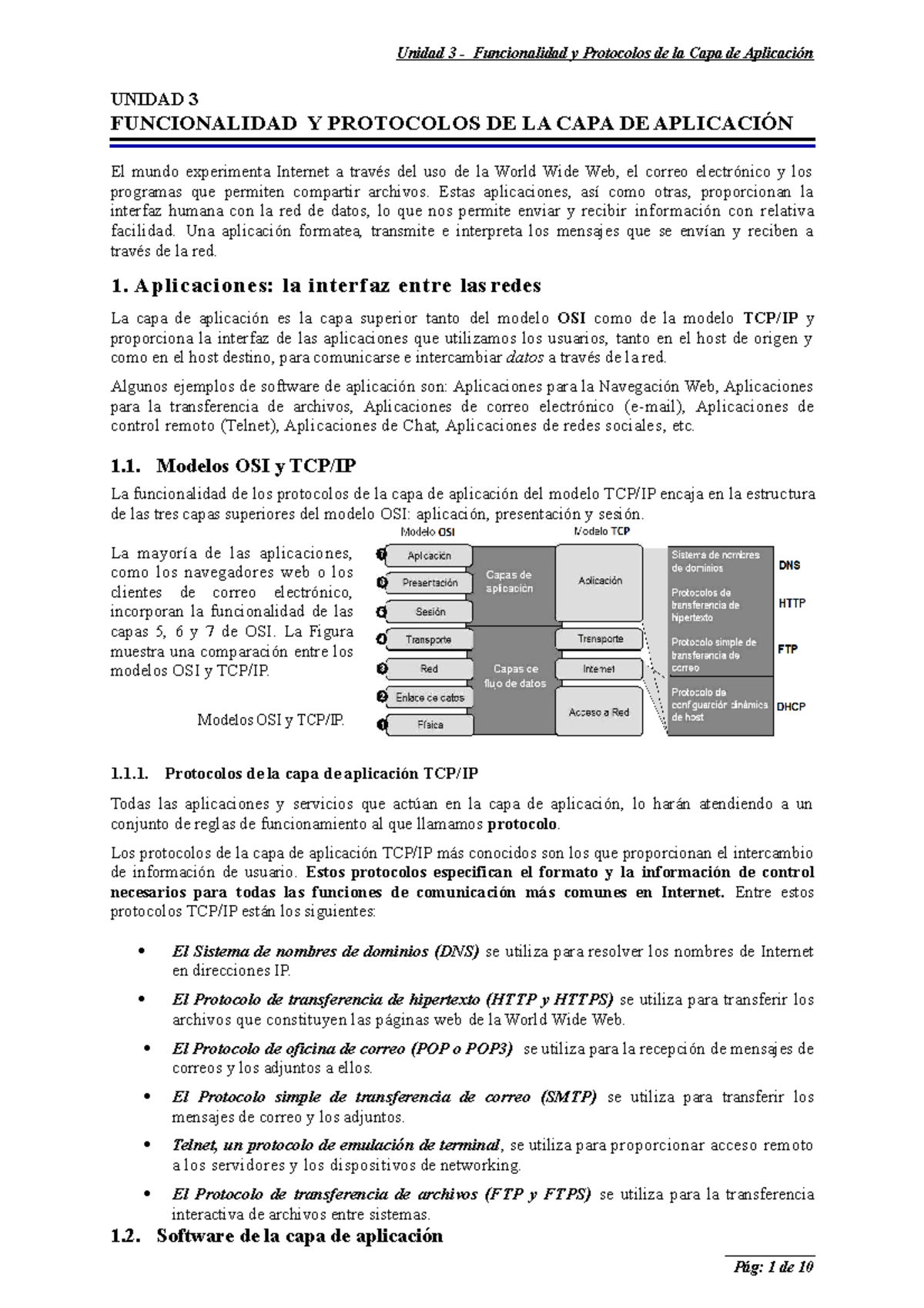 Unidad 3 - Funcionalidad y protocolos de la capa de Aplicacion - UNIDAD 3  FUNCIONALIDAD Y PROTOCOLOS - Studocu