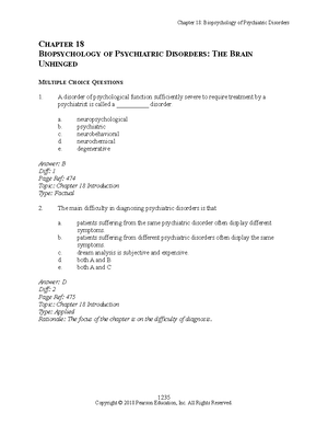 Ch12 Tb - Test Bank Ch12 WITH EXPLANATIONS - CHAPTER 12 HUNGER, EATING ...