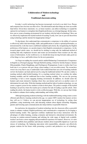 STC 1 - Lecture - WEEK 1 - Contains notes on linguistics and literature ...
