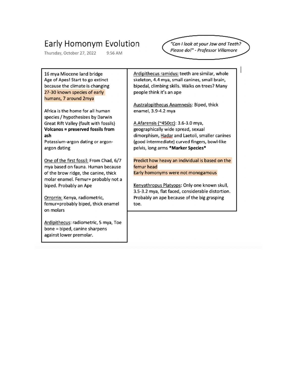 Early Homonym Evolution - ANTH 102 - Studocu