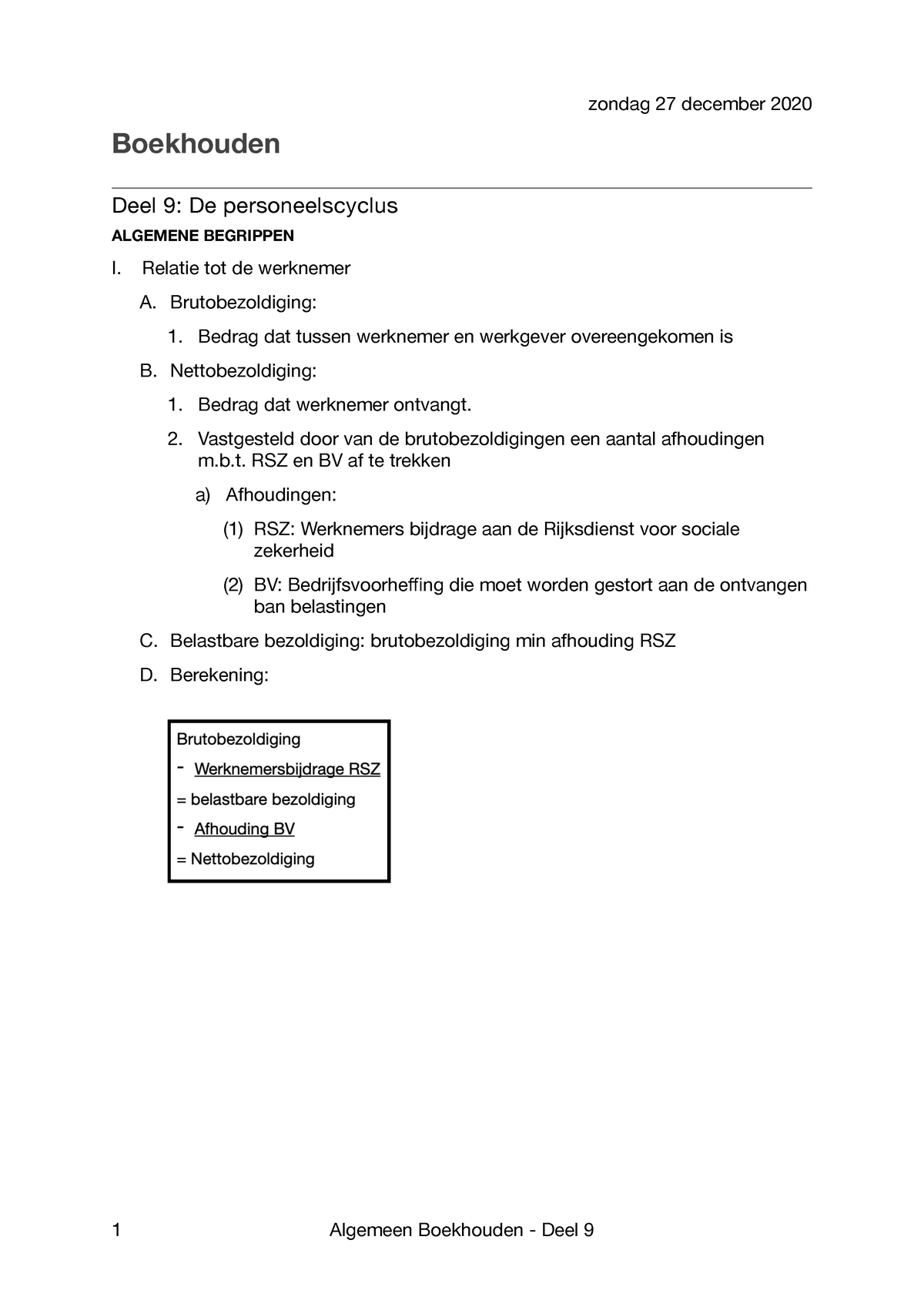 Algemeen Boekhouden - Deel 9 - Boekhouden Deel 9: De Personeelscyclus ...