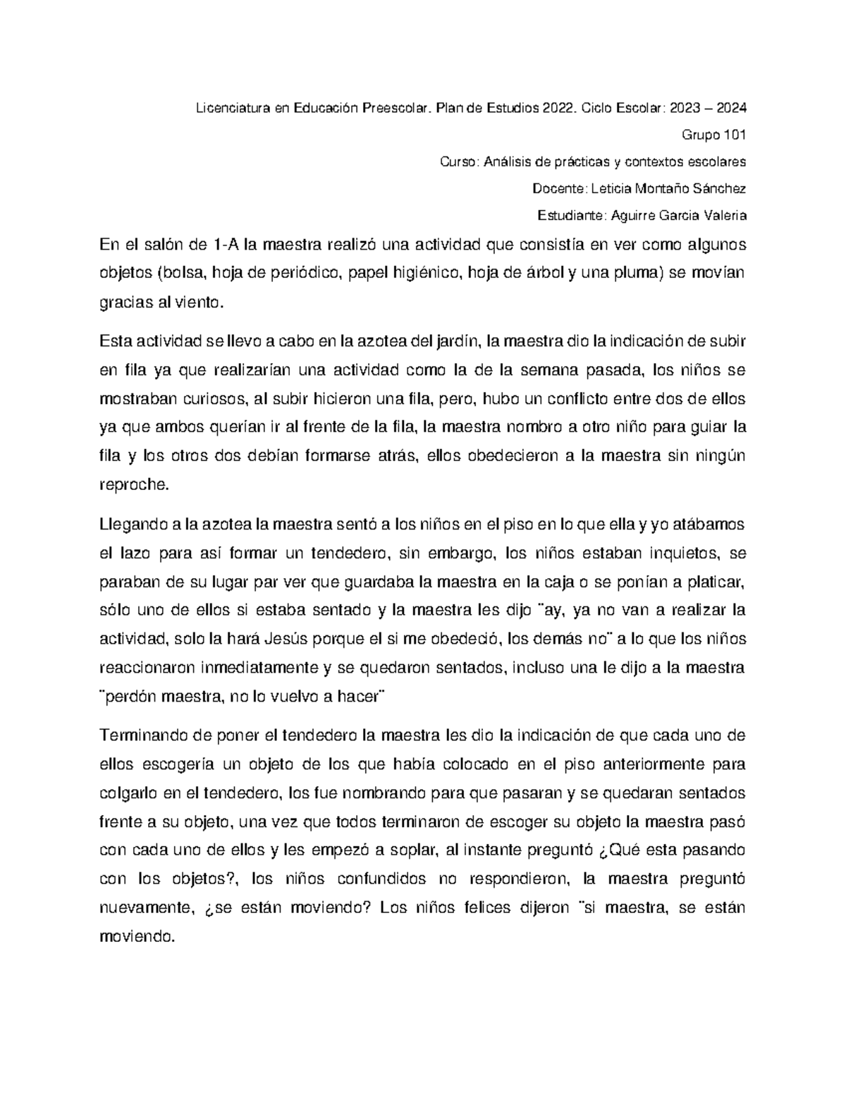 Licenciatura en Educación Preescolar - Plan de Estudios 2022. Ciclo ...
