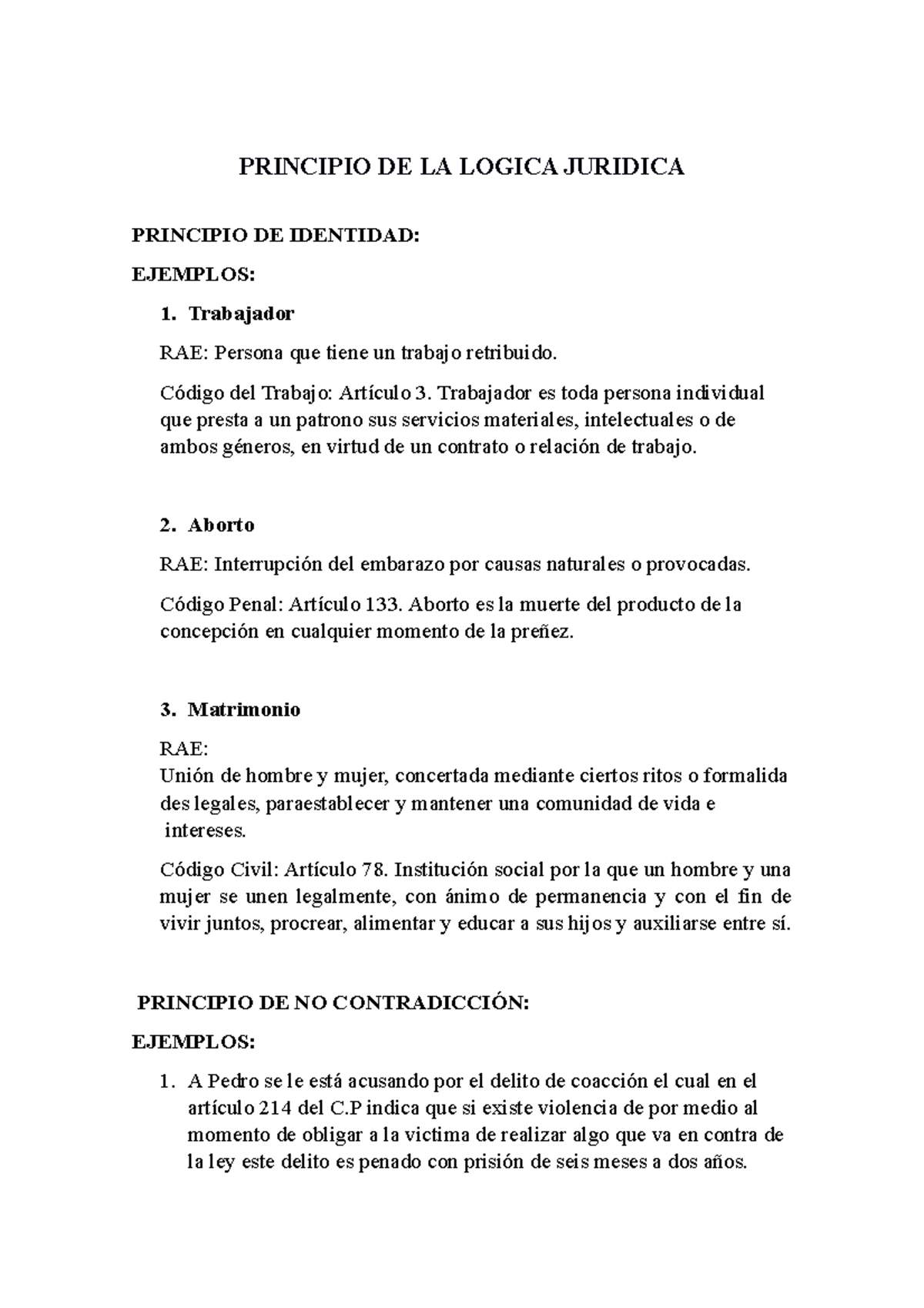Principio DE LA Logica PRINCIPIO DE LA LOGICA JURIDICA PRINCIPIO DE