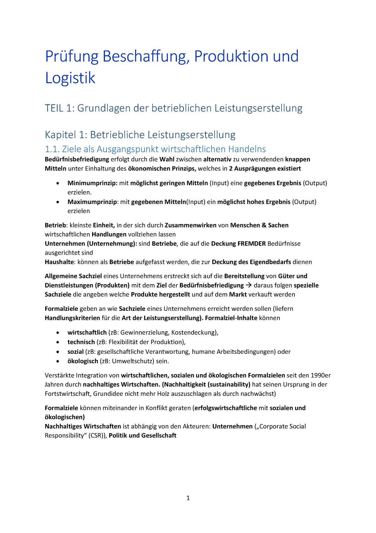 Beschaffung-Logistik-Produktion (97 Seiten) - Warning: TT: Undefined ...