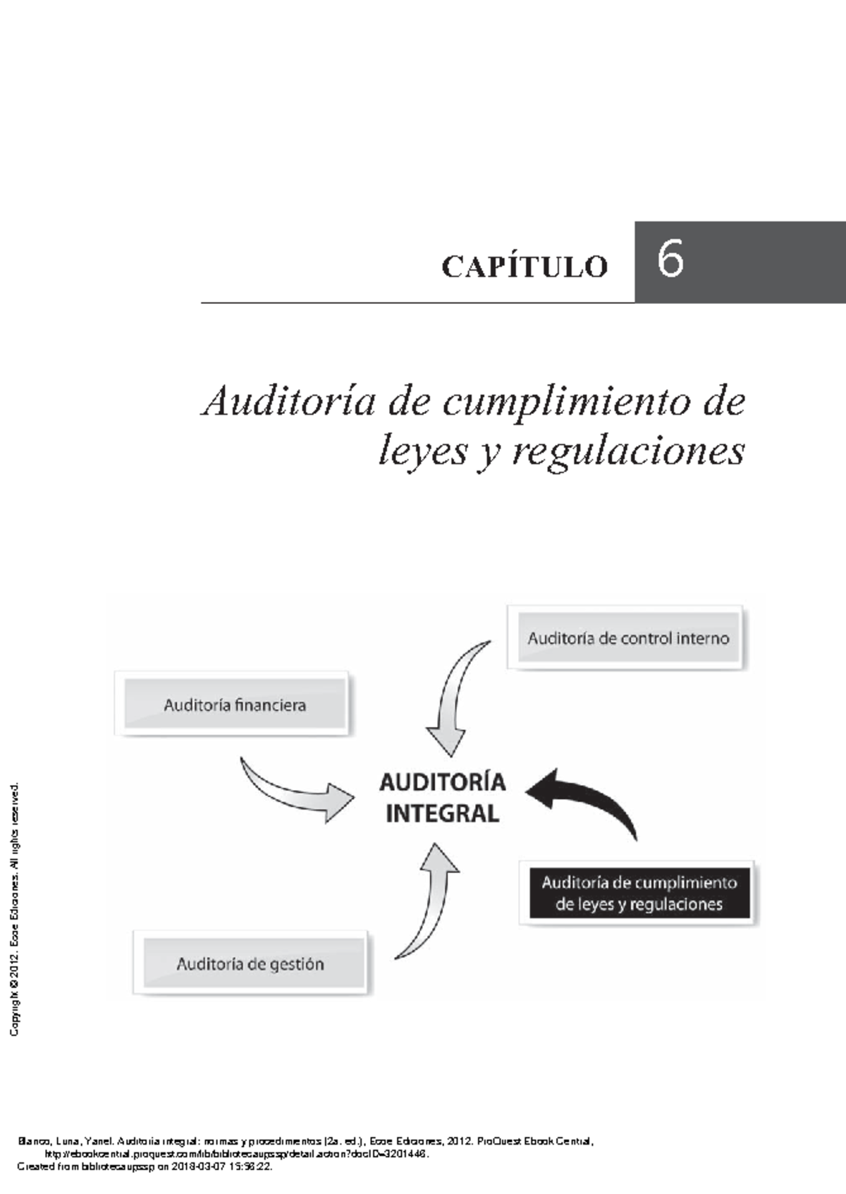 Auditoria de Cumplimiento de leyes y regulaciones - Capitulo 6 ...