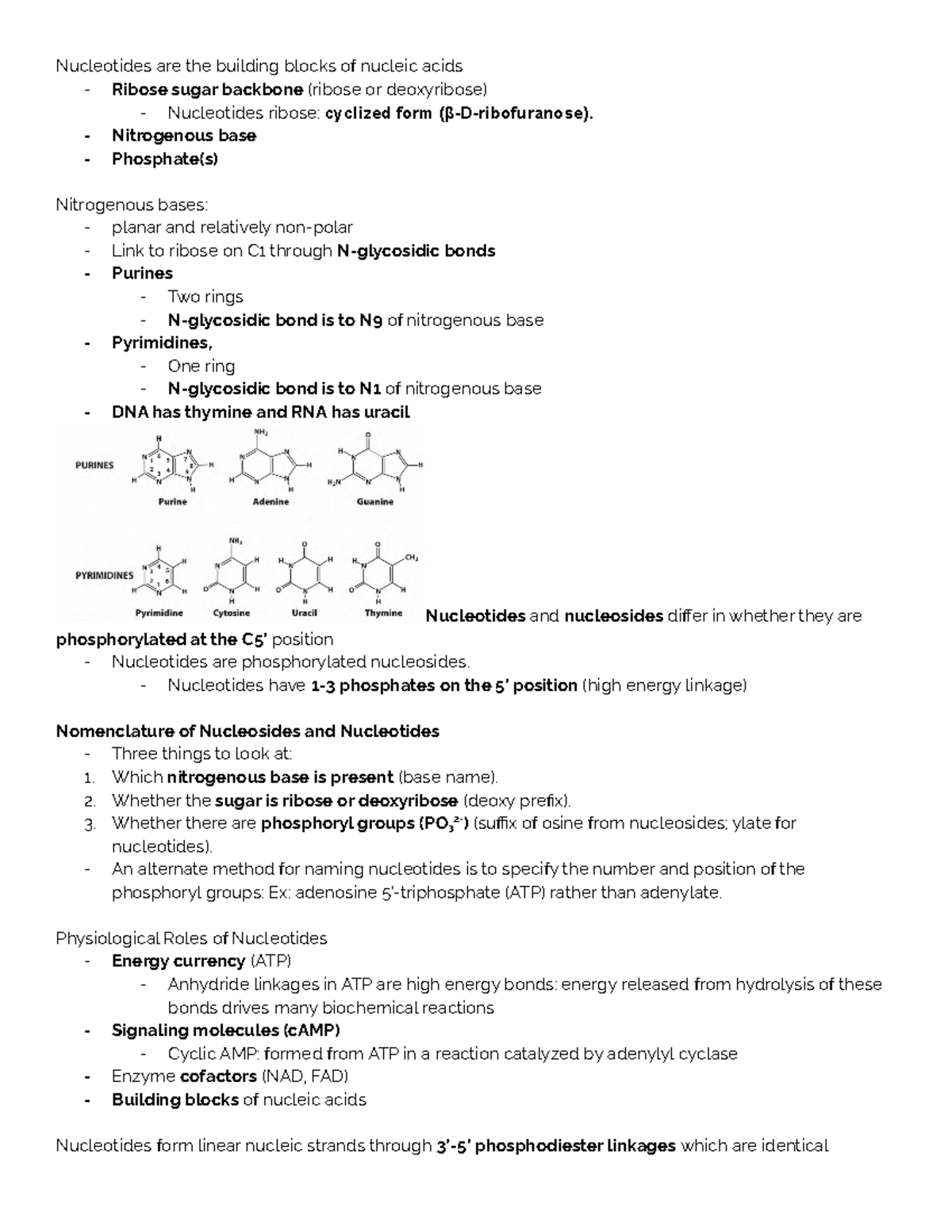Module 10 Nucleic Acids Nucleotides are the building blocks of