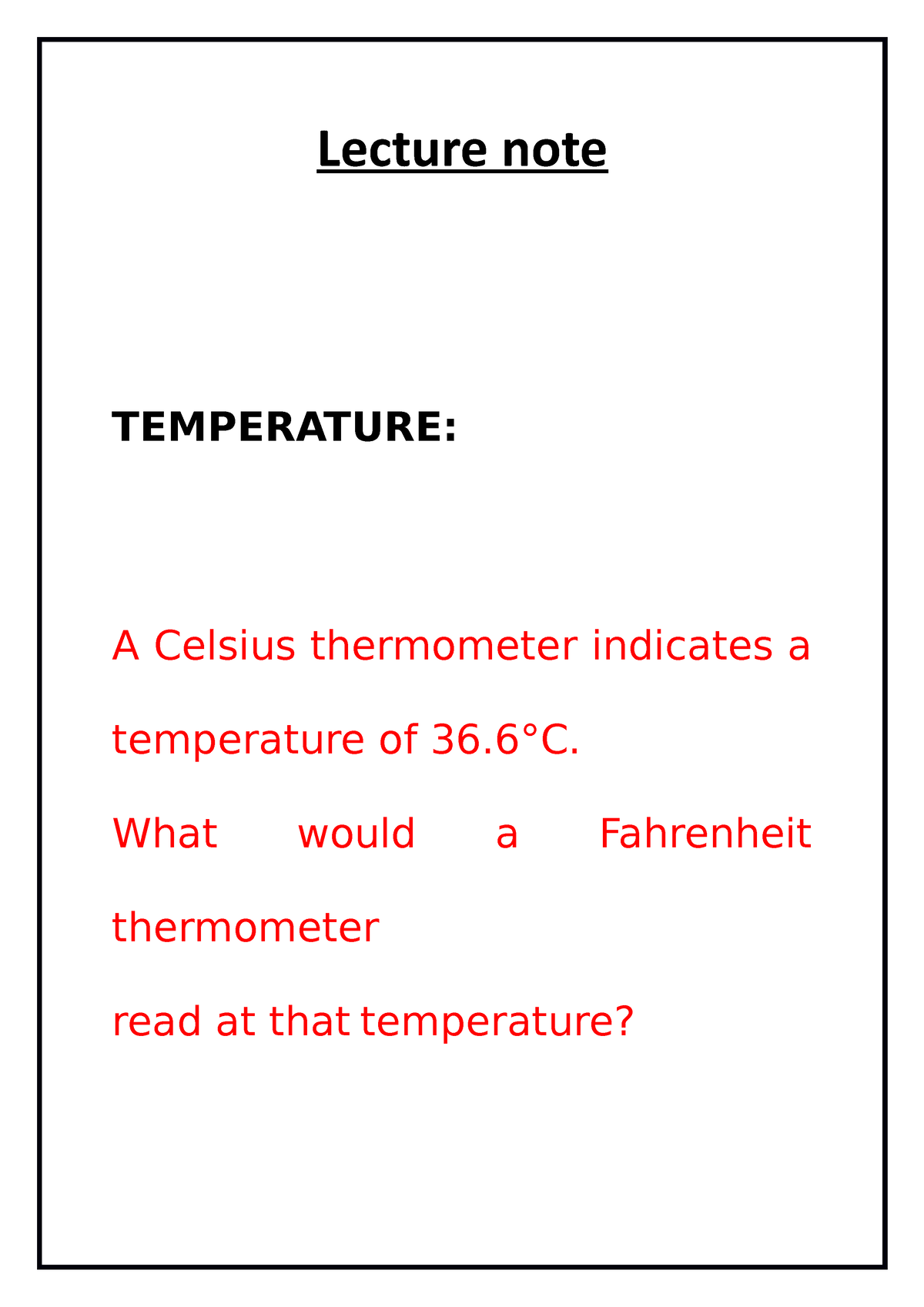 temperature introduction for assignment