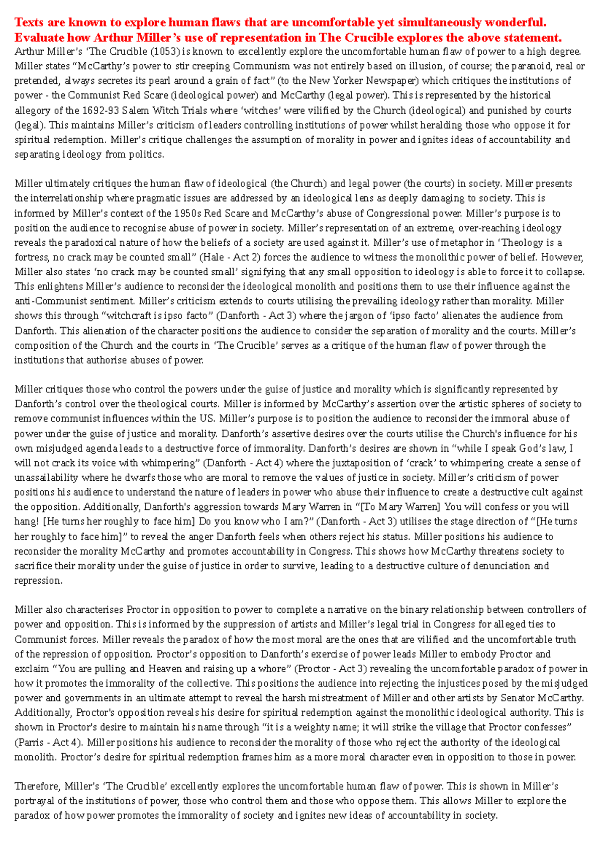 Crucible essays slay the world yess mama boots the house down versace