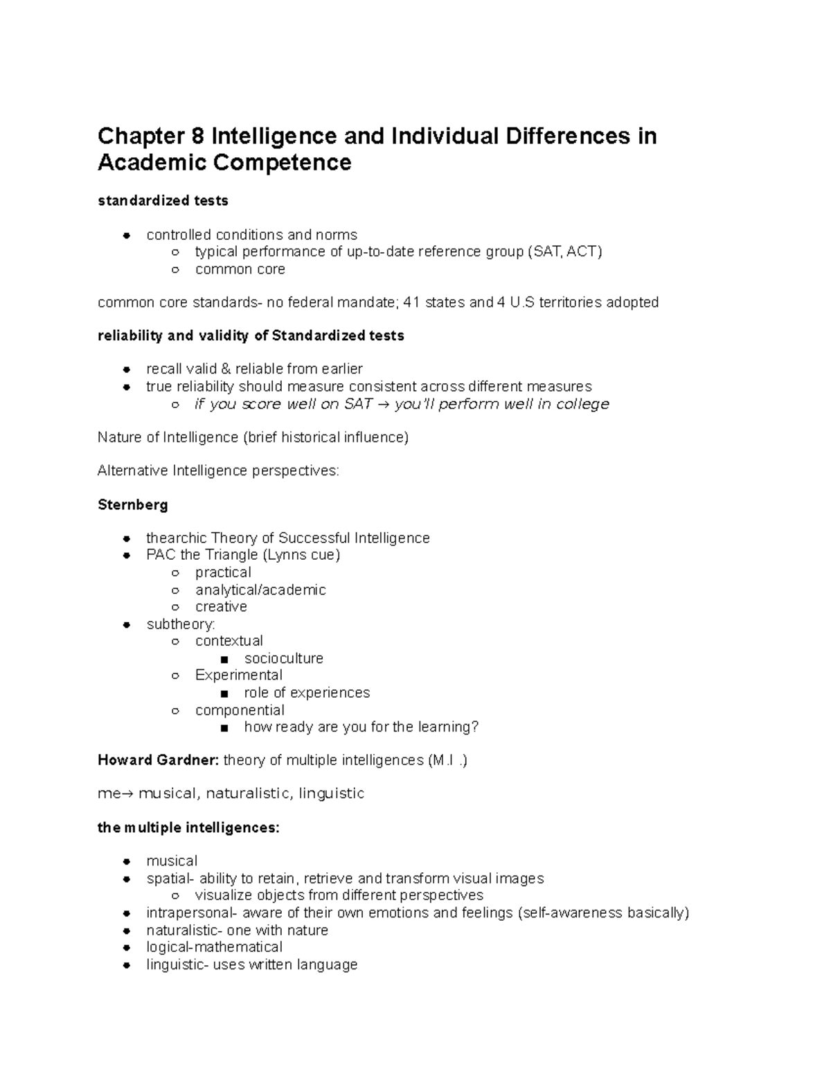 Chapter 8 Intelligence and Individual Differences in Academic ...