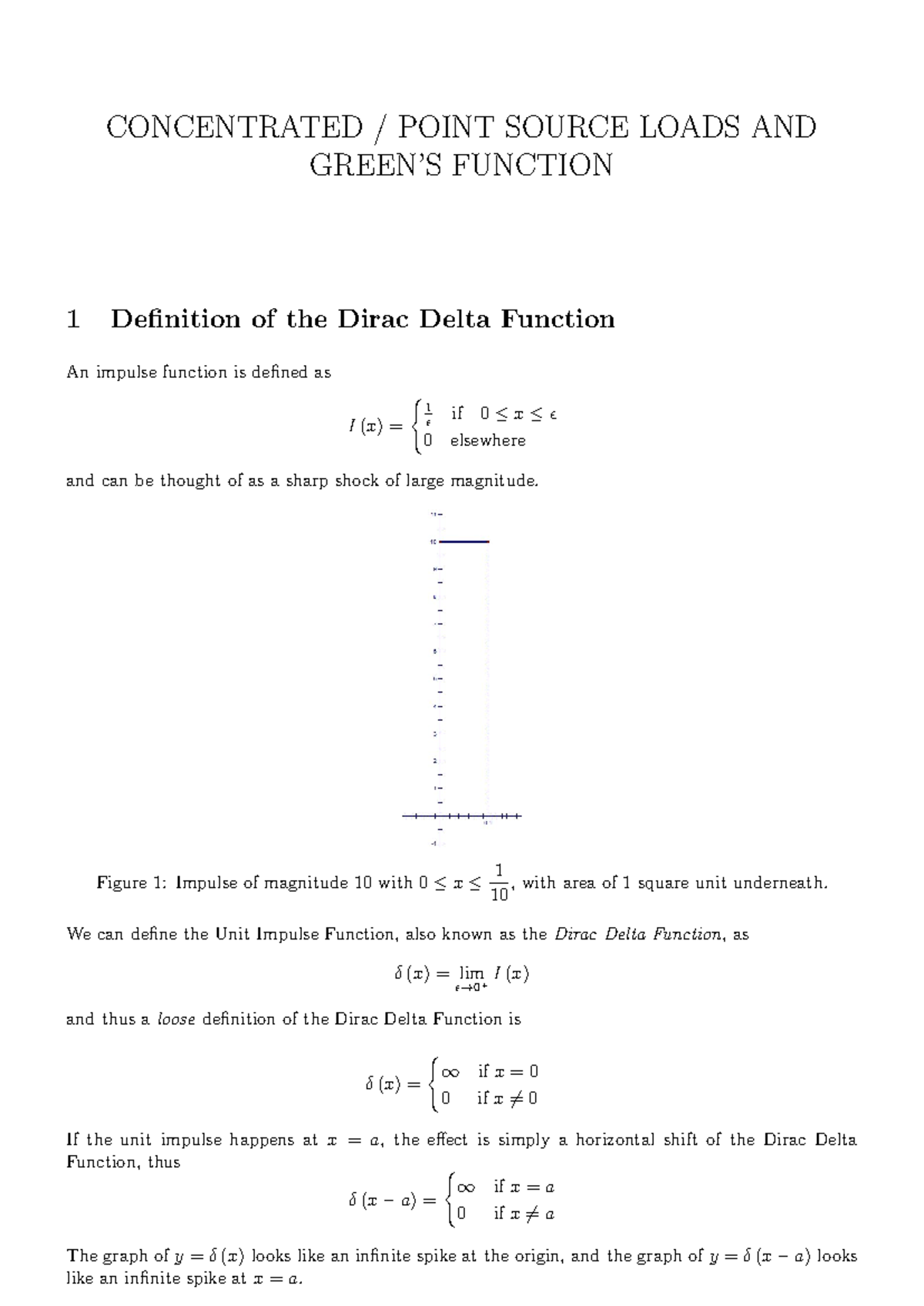 Deflection From Concentrated Load - CONCENTRATED / POINT SOURCE LOADS ...