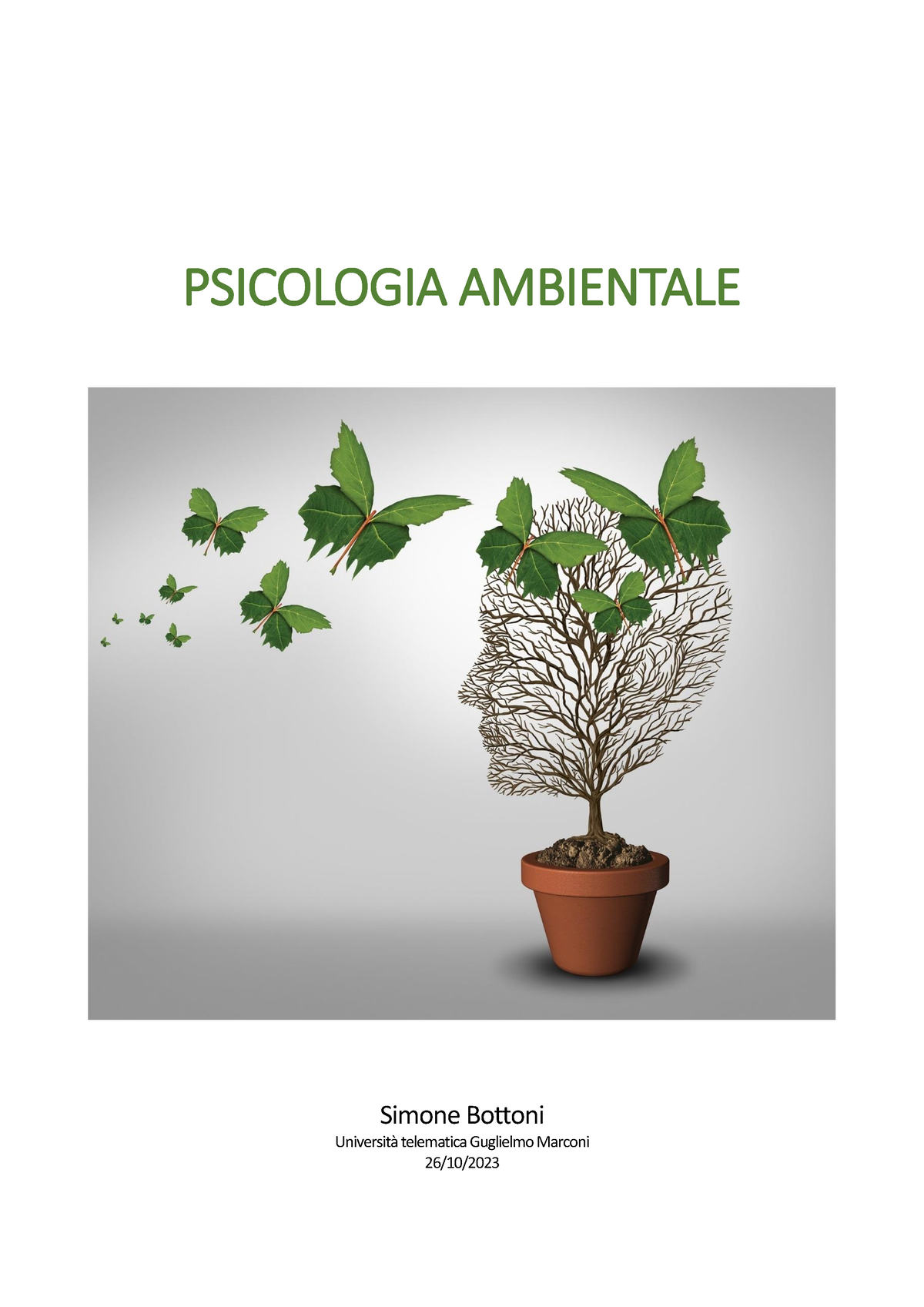 Psicologia Ambientale - B - PSICOLOGIA AMBIENTALE Simone Bottoni ...