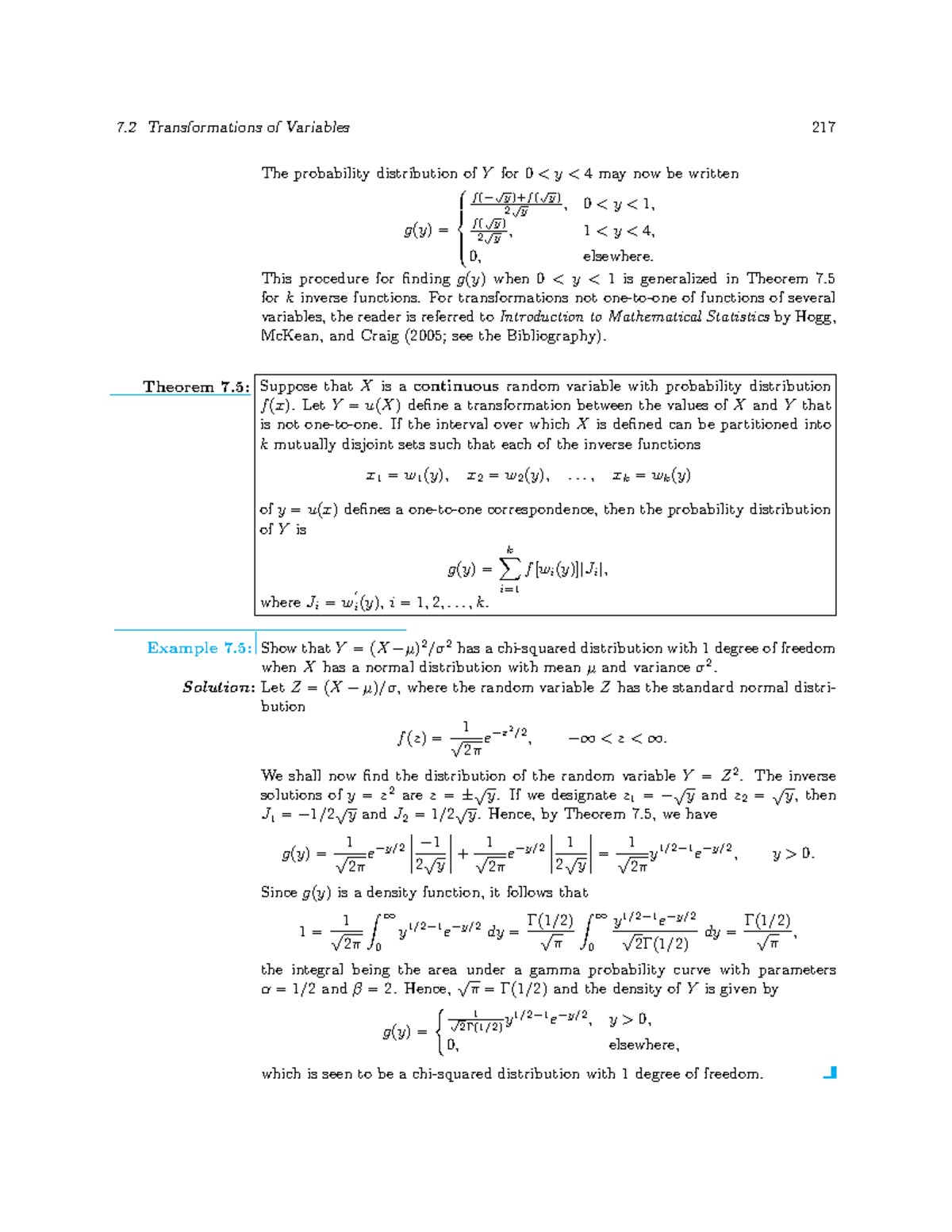 Moments - descriptive - 7 Transformations of Variables 217 The ...
