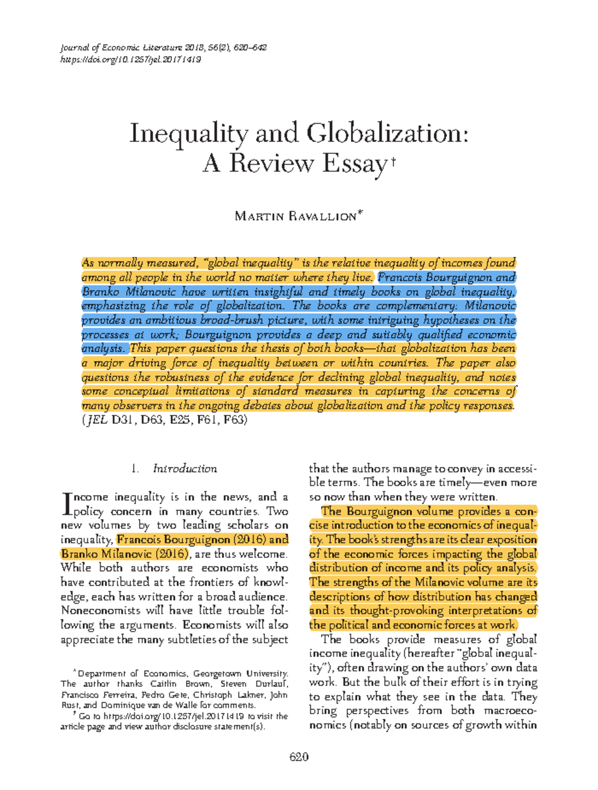 inequality and globalization a review essay