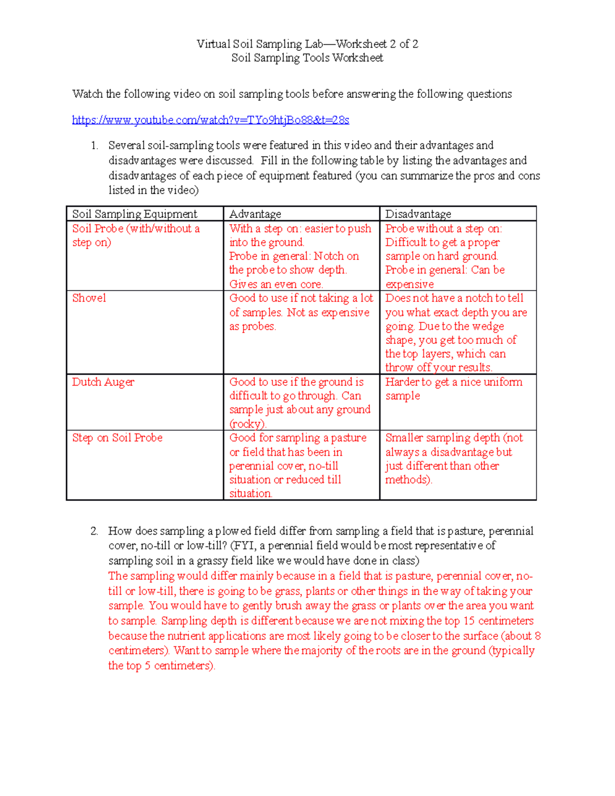 Virtual Soil Sampling Lab Worksheet 2 - Fill in the following table by listing the advantages and - Studocu virtual-soil-sampling-lab-worksheet-2-fill-in-the-following-table-by-listing-the-advantages-and-studocu