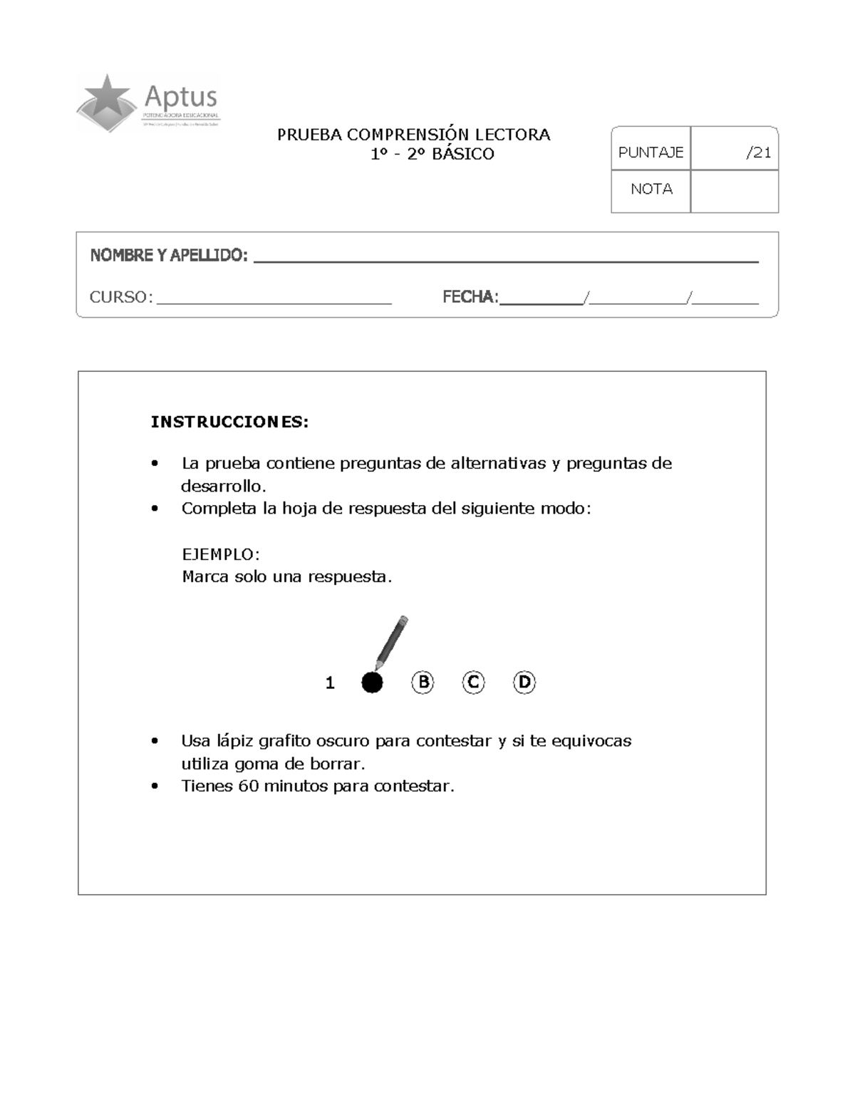 Prueba.Comprensión Lectora-3ro-Remedial 1 -2022 - PRUEBA COMPRENSI”N ...