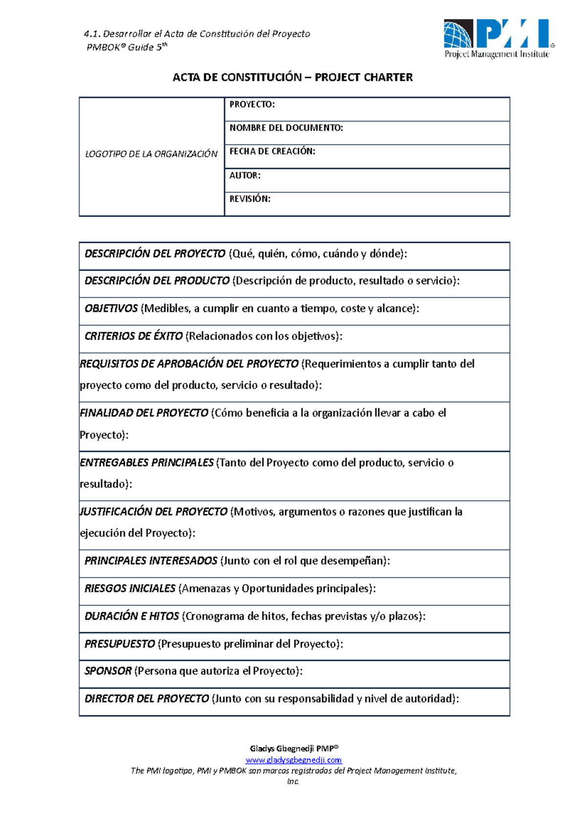 4.1.Actadeconstitución 4. Desarrollar el Acta de Constitución del