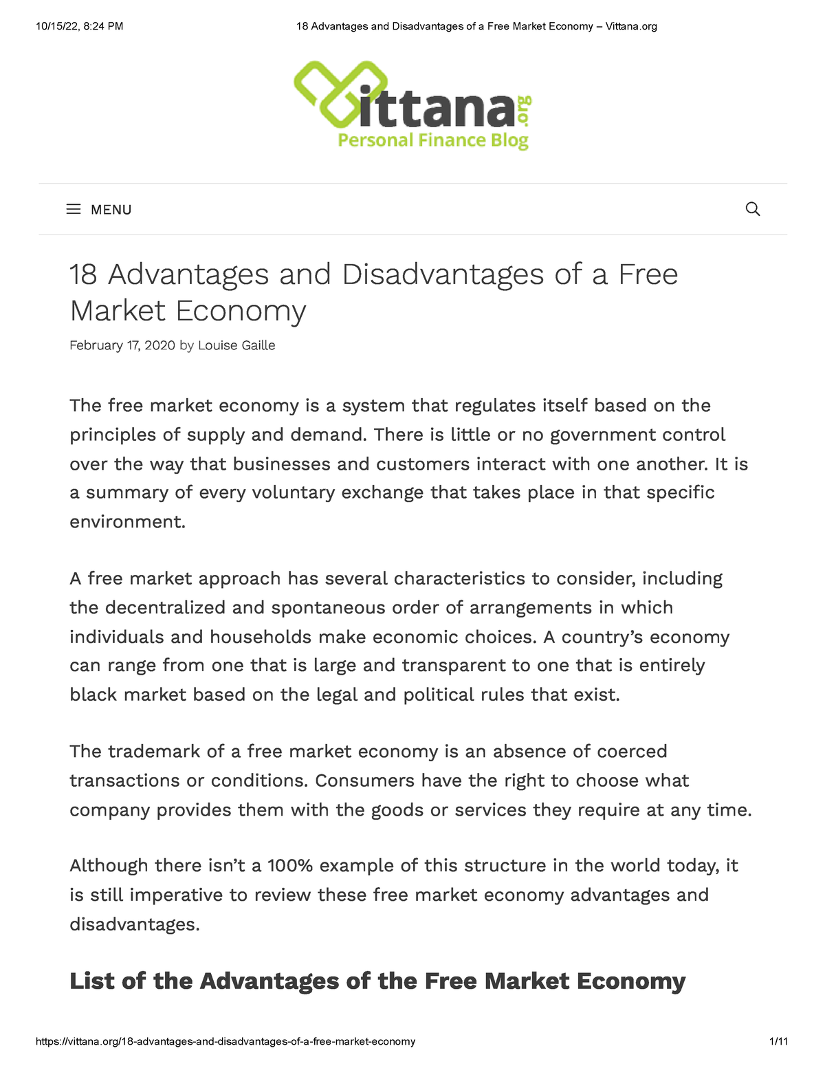 18 Advantages And Disadvantages Of A Free Market Economy – Vittana - 18 ...