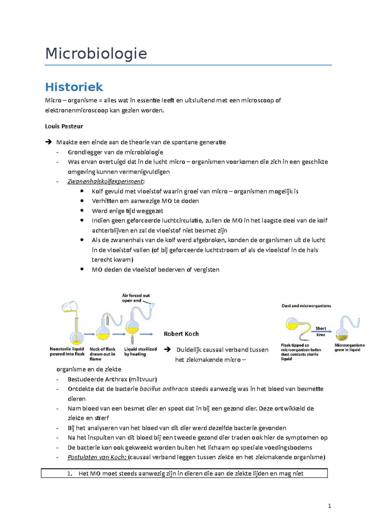 Samenvatting Microbiologie Theorie - Microbiologie Historiek Micro ...