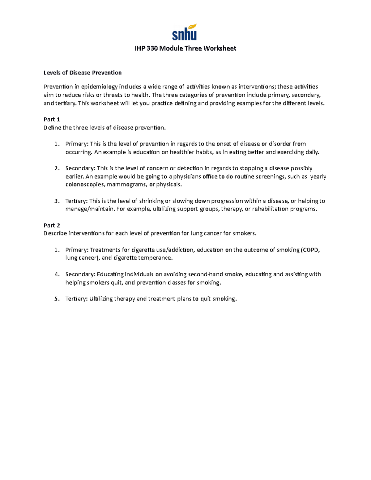 IHP 330 Module Three Worksheet IHP 330 Module Three Worksheet Levels IHP 330 Module Three Worksheet IHP 330 Module Three Worksheet Levels
