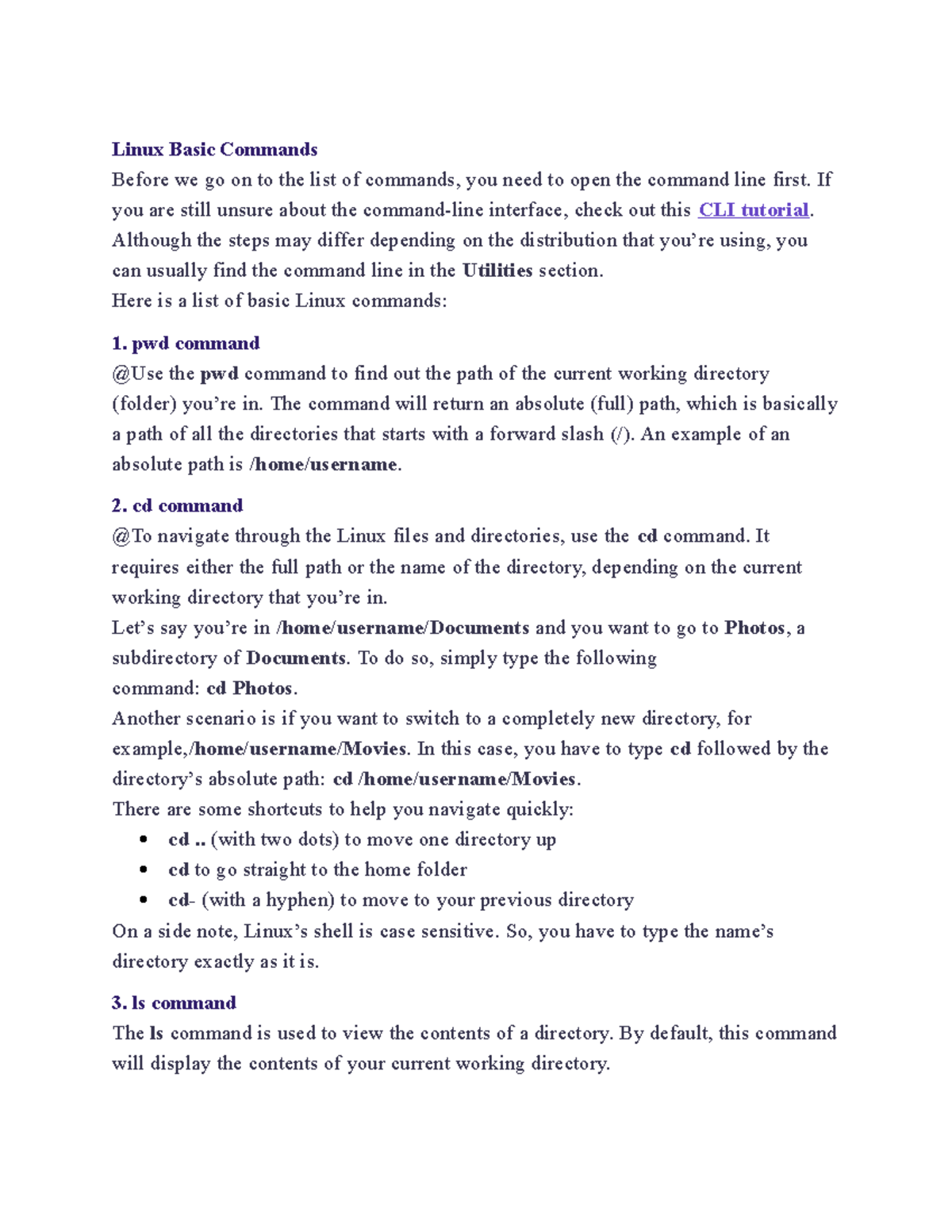 Linux Command - Linux Basic Commands Before we go on to the list of ...