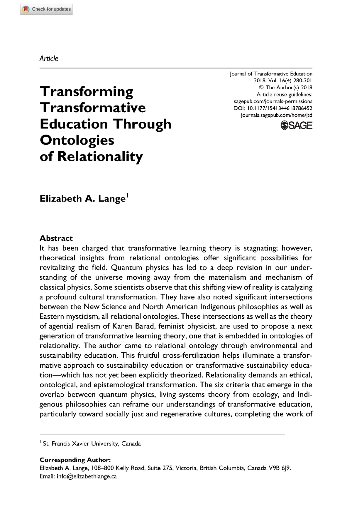 Transforming Transformative Education Th - Article Transforming ...