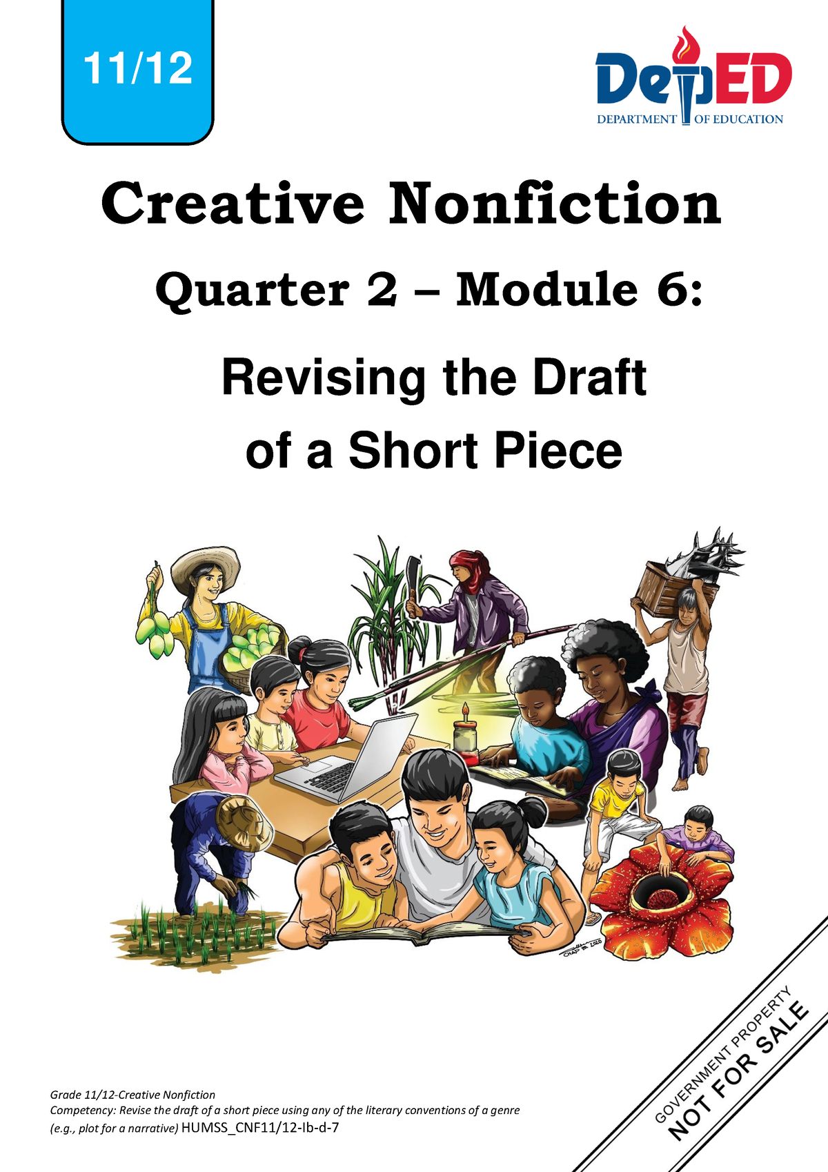 CNF MELC6 - Grade 11/12-Creative Nonfiction 1 Competency: Revise The ...