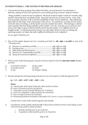 ECON254 - 202122 - Theory Of The Firm - ECON254 - 202122 – Theory Of ...