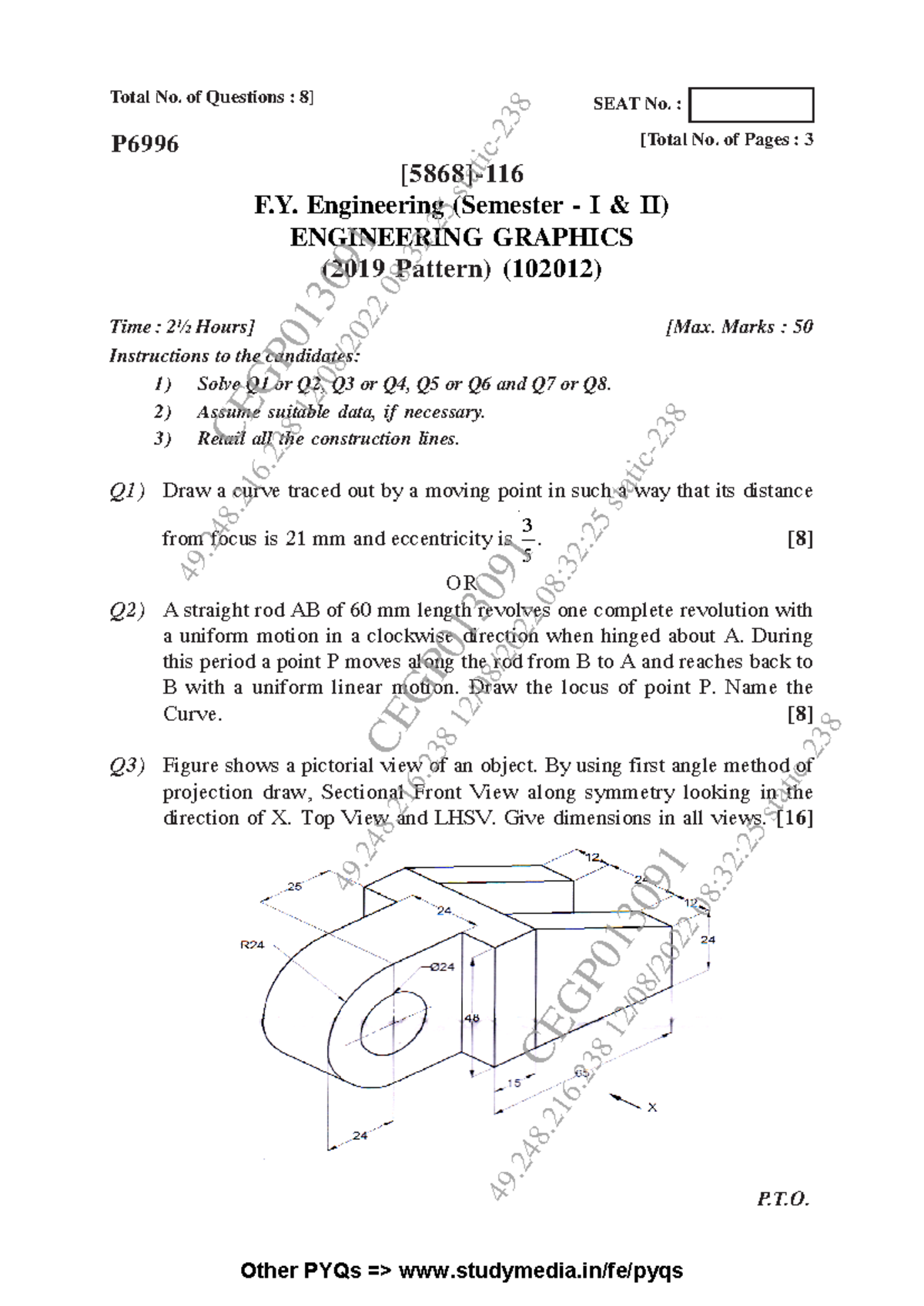 01. EG May Jun 2022 - Q1) Draw a curve traced out by a moving point in ...