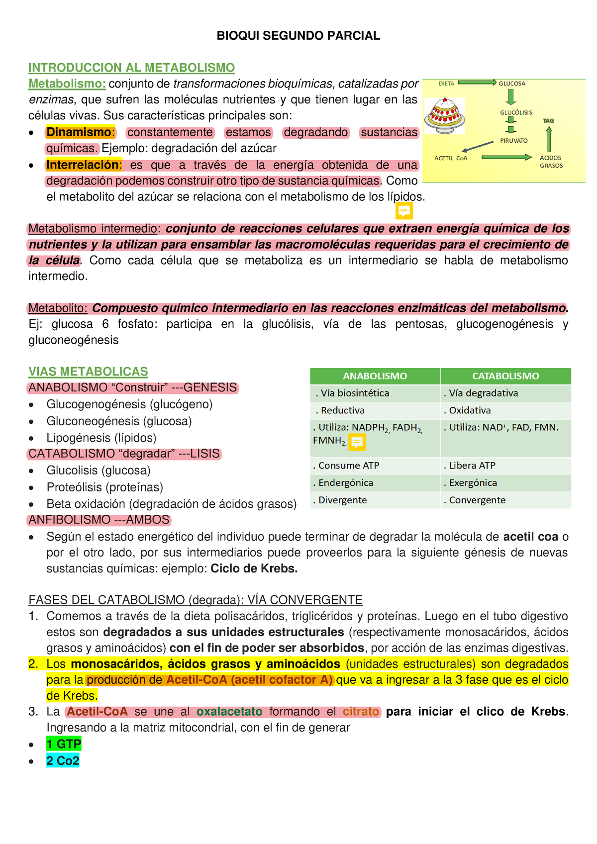 2 Parcial DE Bioquimica - BIOQUI SEGUNDO PARCIAL INTRODUCCION AL ...